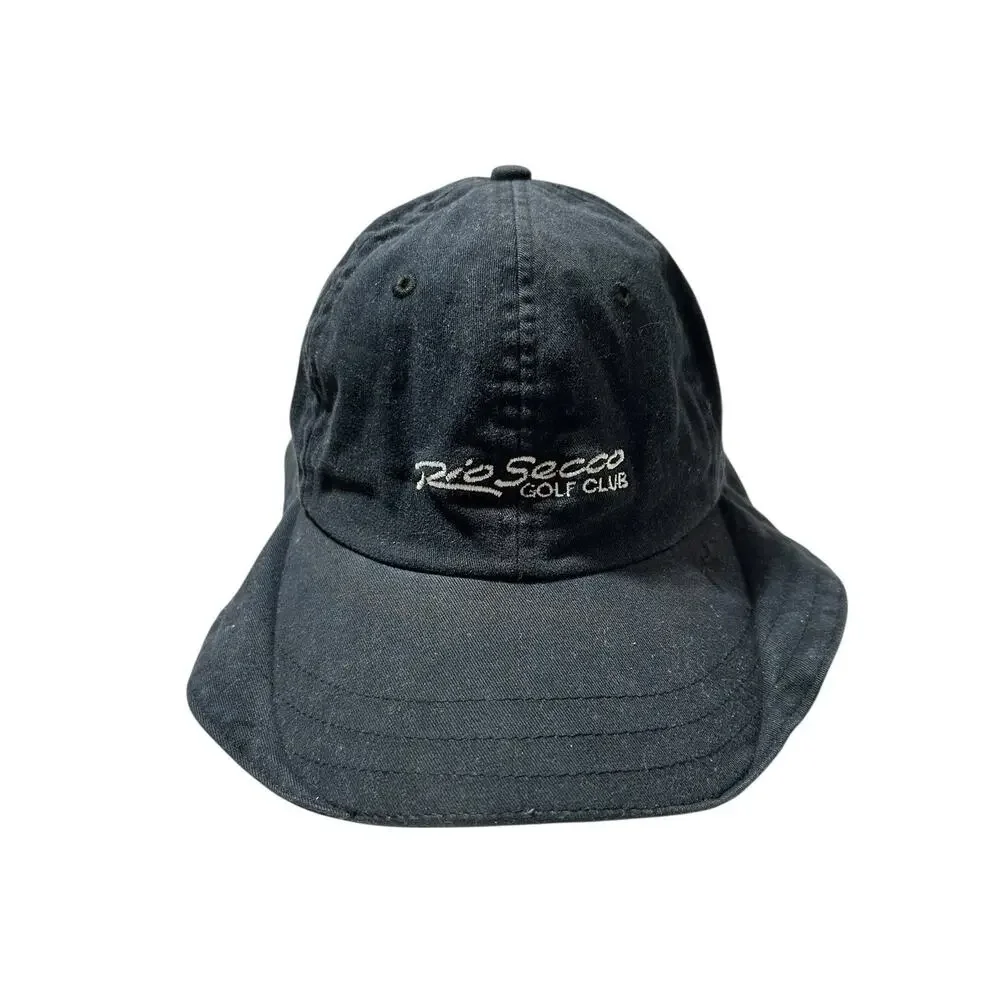 Legendary Bucket Style Black Cap Hat Rio Secco Golf Club Embroidered Rare Vegas